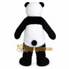 Black Panda Mascot Costume with Custom Logo