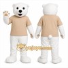White Bear Mascot Costume with Custom Logo White Bear Mascot Costume with Custom Logo