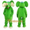 Green Elephant Mascot Costume with Custom Logo Green Elephant Mascot Costume with Custom Logo