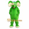 Green Elephant Mascot Costume with Custom Logo Green Elephant Mascot Costume with Custom Logo