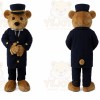 Brown Bear Mascot Costume with Custom Logo