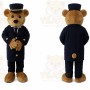 Brown Bear Mascot Costume with Custom Logo