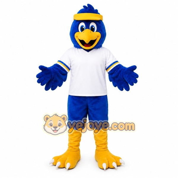 Blue Bird Mascot Costume with Custom Logo Blue Bird Mascot Costume with Custom Logo