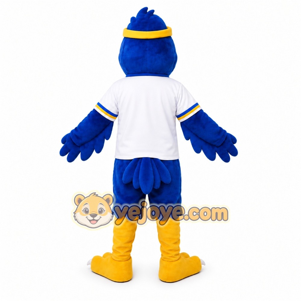 Blue Bird Mascot Costume with Custom Logo Blue Bird Mascot Costume with Custom Logo