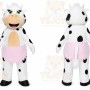 White Cow Mascot Costume with Custom Logo