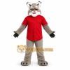 Gray Cat Mascot Costume with Custom Logo Gray Cat Mascot Costume with Custom Logo