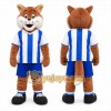 Brown Fox Mascot Costume with Custom Logo