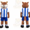 Brown Fox Mascot Costume with Custom Logo