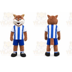 Brown Fox Mascot Costume with Custom Logo