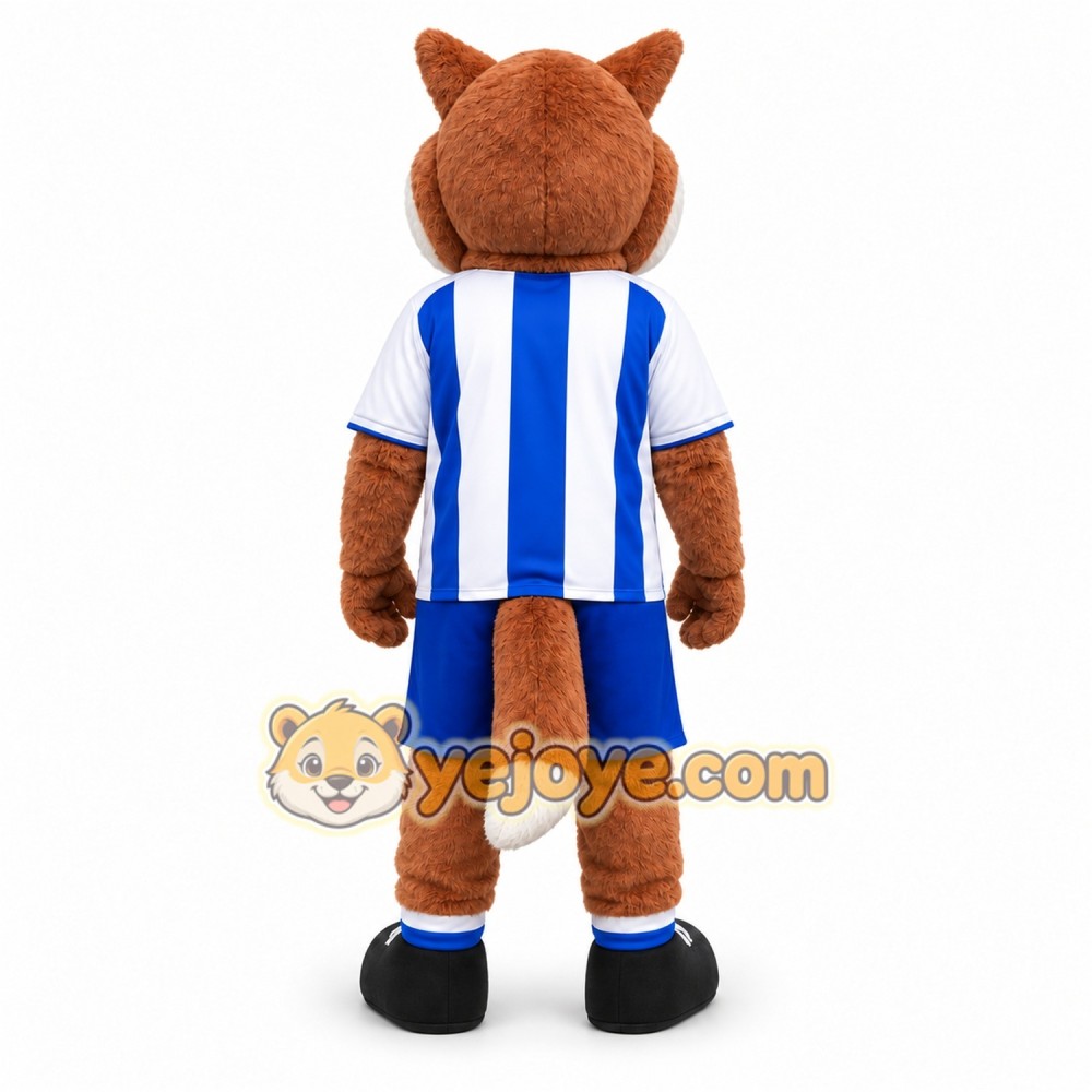 Brown Fox Mascot Costume with Custom Logo