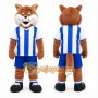 Brown Fox Mascot Costume with Custom Logo