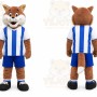 Brown Fox Mascot Costume with Custom Logo