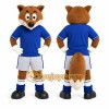 Brown Fox Mascot Costume with Custom Logo