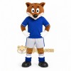 Brown Fox Mascot Costume with Custom Logo