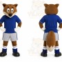 Brown Fox Mascot Costume with Custom Logo