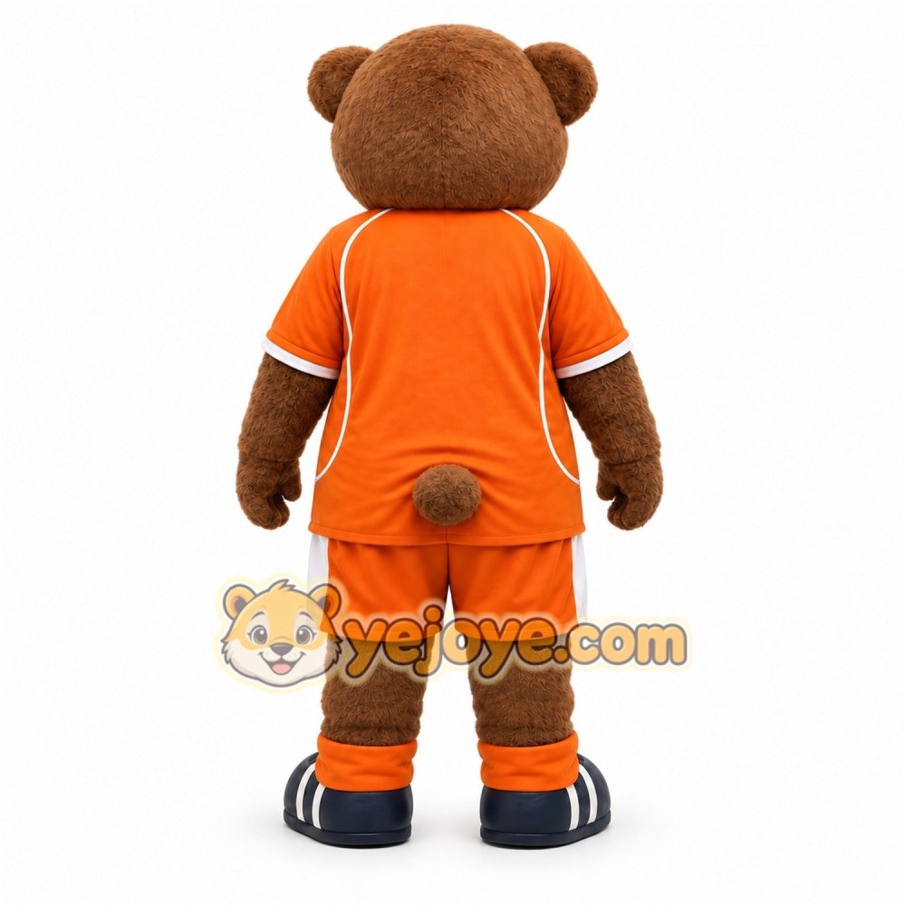 Brown Bear Mascot Costume with Custom Logo Brown Bear Mascot Costume with Custom Logo