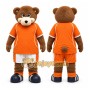 Brown Bear Mascot Costume with Custom Logo