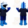 Blue Dinosaur Mascot Costume with Custom Logo