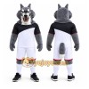 Gray Wolf Mascot Costume with Custom Logo Gray Wolf Mascot Costume with Custom Logo