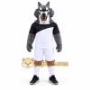 Gray Wolf Mascot Costume with Custom Logo Gray Wolf Mascot Costume with Custom Logo