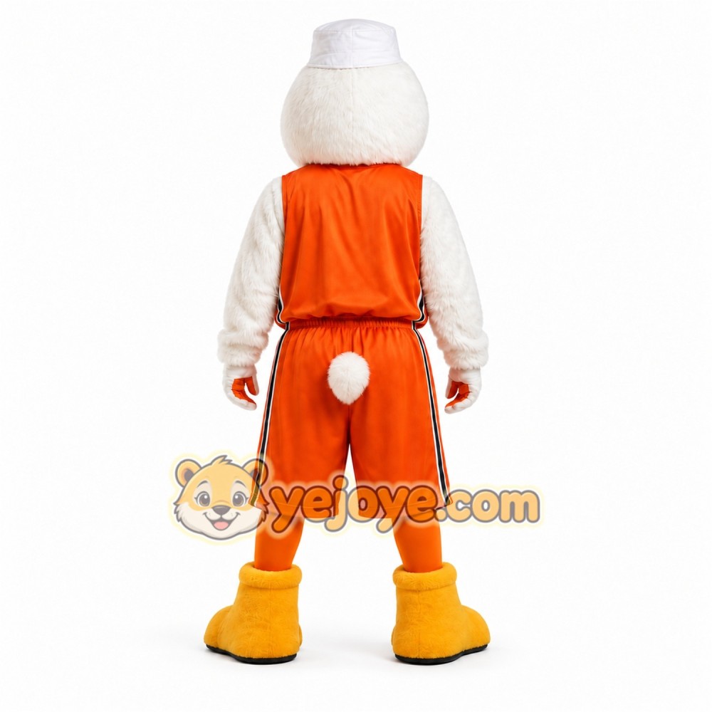White Duck Mascot Costume with Custom Logo White Duck Mascot Costume with Custom Logo