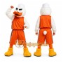 White Duck Mascot Costume with Custom Logo
