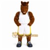 Brown Horse Mascot Costume with Custom Logo Brown Horse Mascot Costume with Custom Logo