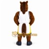 Brown Horse Mascot Costume with Custom Logo Brown Horse Mascot Costume with Custom Logo