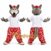 Gray Wolf Mascot Costume with Custom Logo Gray Wolf Mascot Costume with Custom Logo