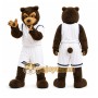 Brown Bear Mascot Costume with Custom Logo