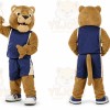 Brown Bear Mascot Costume with Custom Logo