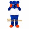 Blue Bear Mascot Costume with Custom Logo
