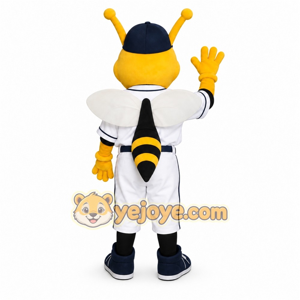 Yellow Bee Mascot Costume with Custom Logo Yellow Bee Mascot Costume with Custom Logo