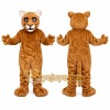 Brown Cougar Mascot Costume with Custom Logo Brown Cougar Mascot Costume with Custom Logo