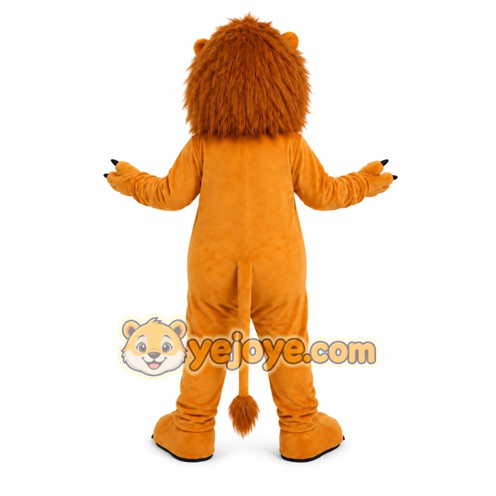 Orange Lion Mascot Costume with Custom Logo Orange Lion Mascot Costume with Custom Logo
