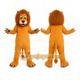 Orange Lion Mascot Costume with Custom Logo
