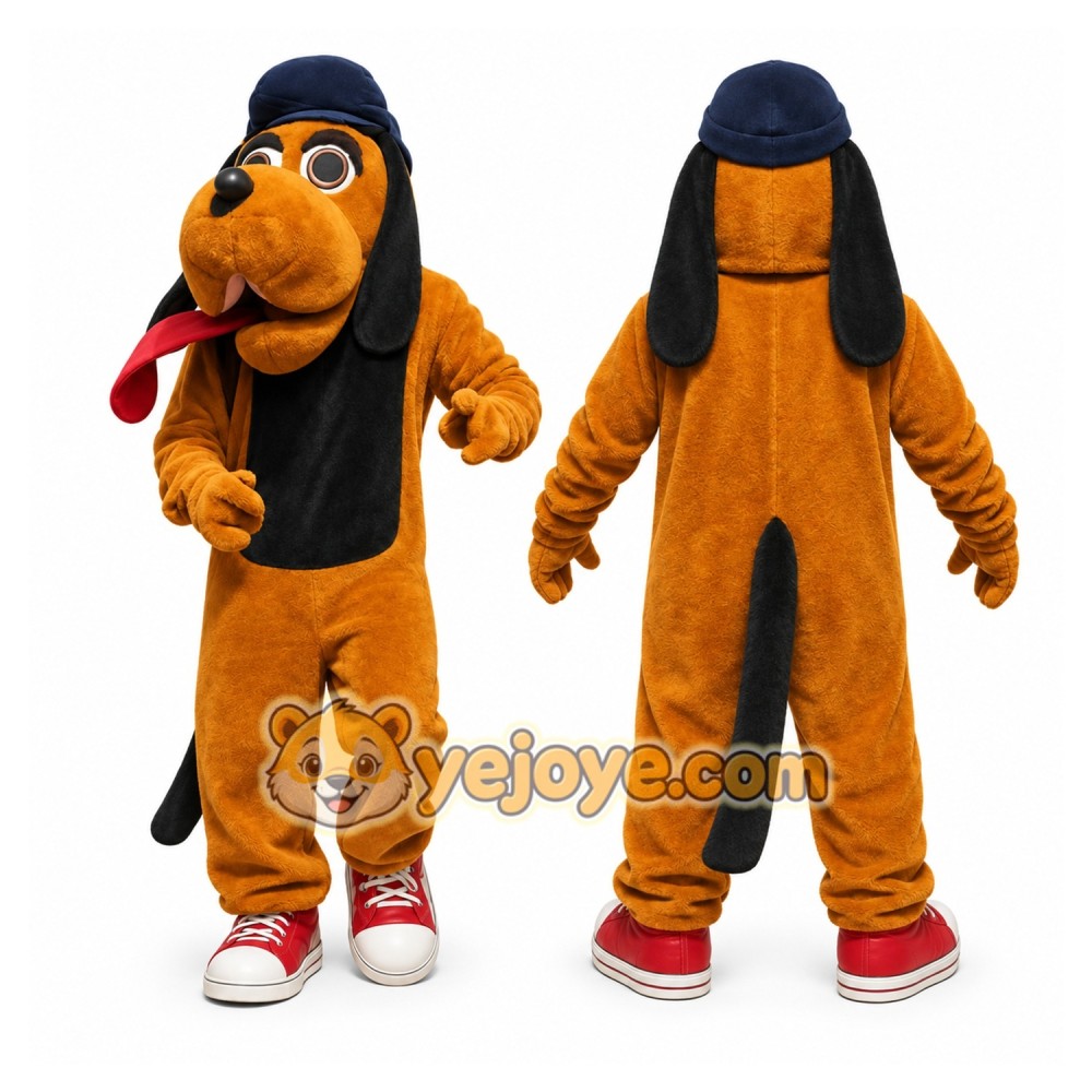Brown Dog Mascot Costume with Custom Logo Brown Dog Mascot Costume with Custom Logo