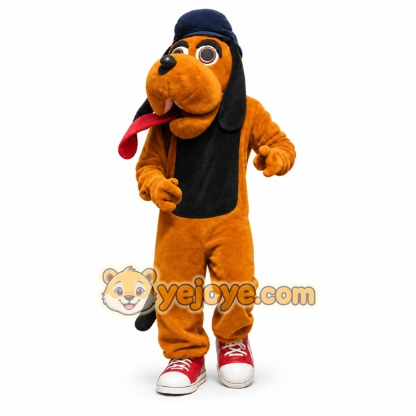 Brown Dog Mascot Costume with Custom Logo Brown Dog Mascot Costume with Custom Logo
