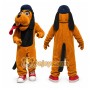 Brown Dog Mascot Costume with Custom Logo