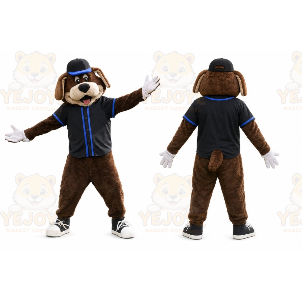 Brown Dog Mascot Costume with Custom Logo