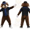 Brown Dog Mascot Costume with Custom Logo