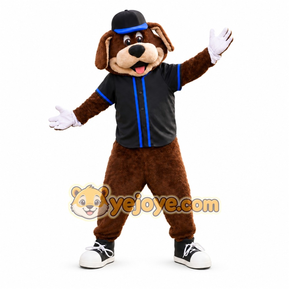Brown Dog Mascot Costume with Custom Logo Brown Dog Mascot Costume with Custom Logo