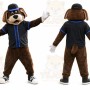 Brown Dog Mascot Costume with Custom Logo