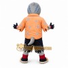 Gray Shark Mascot Costume with Custom Logo Gray Shark Mascot Costume with Custom Logo