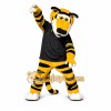 Yellow Tiger Mascot Costume with Custom Logo