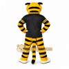 Yellow Tiger Mascot Costume with Custom Logo