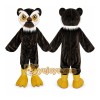 Black Owl Mascot Costume with Custom Logo Black Owl Mascot Costume with Custom Logo