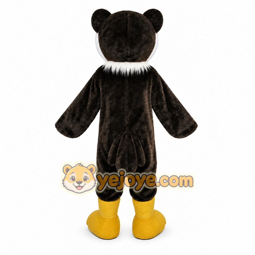 Black Owl Mascot Costume with Custom Logo Black Owl Mascot Costume with Custom Logo