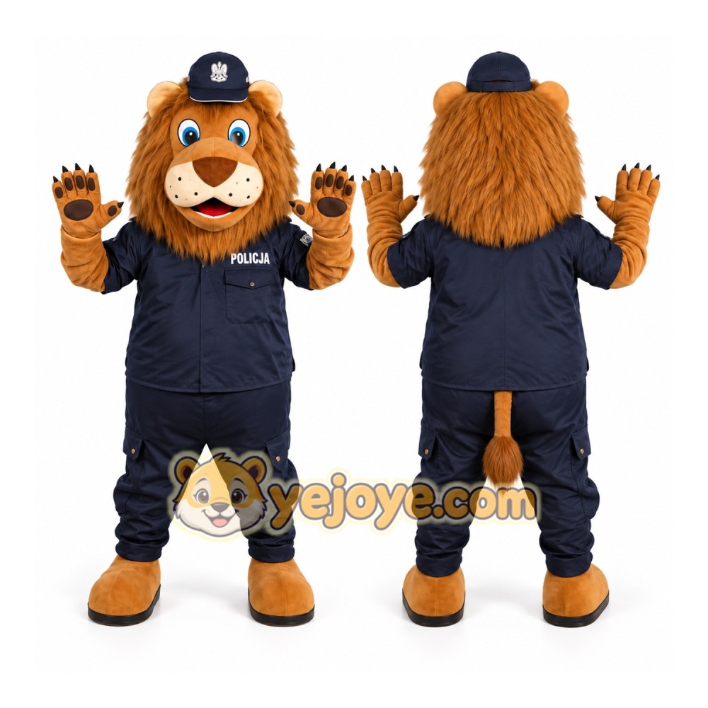 Orange Lion Mascot Costume with Custom Logo Orange Lion Mascot Costume with Custom Logo