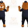 Orange Lion Mascot Costume with Custom Logo